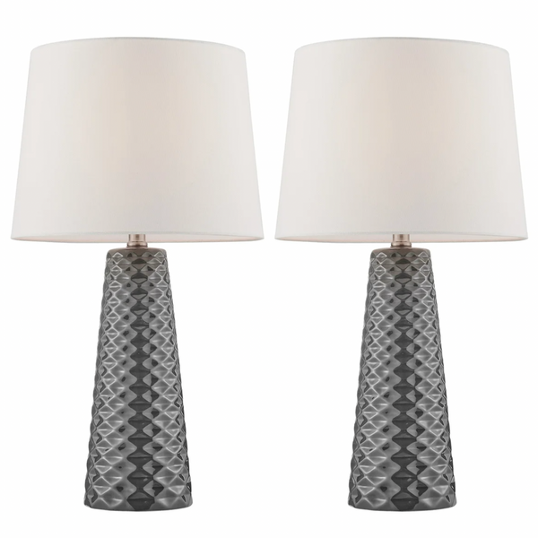 Pair of Gray Table Lamps