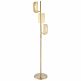 Qwin Modern Brass 3-Light LED Floor Lamp