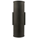 Mayslick Dimmable LED Exterior Wall Sconce - Outdoor 2-light Up-Down Cylinder Light