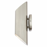 Carson Dimmable LED Metallic Silver Exterior Wall Sconce - Outdoor 2-light Up-Down Cylinder Light