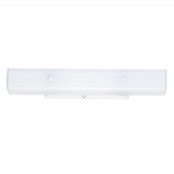 Retro 24" White Frosted Frosted Channel Glass 4-light Bath Sconce