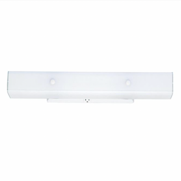 24" White Channel Glass Sconce