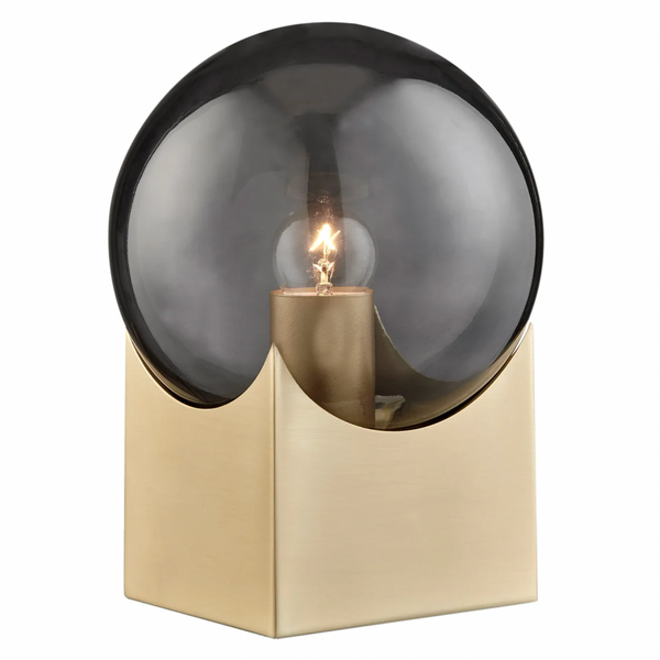 Oksena Smoked Globe Accent Lamp