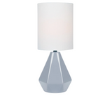 Mason Retro Modern Geometric Table Lamp with Linen Shade