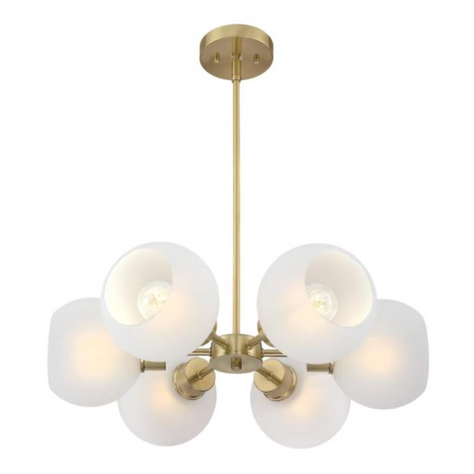Dorney 3-Light Modern Brass Sputnik Globe Chandelier by Westinghouse