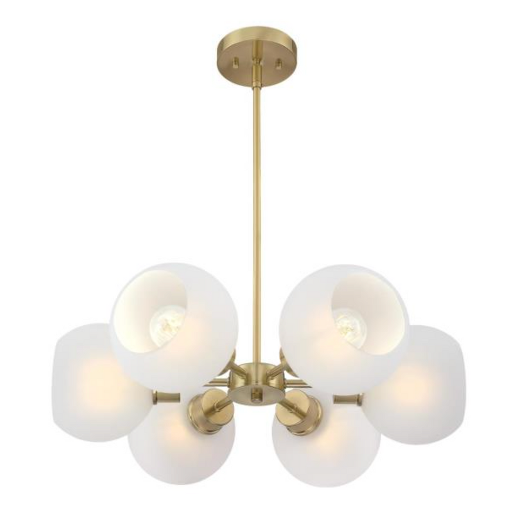 Dorney 3 Light Modern Brass Sputnik Globe Chandelier Practical Props
