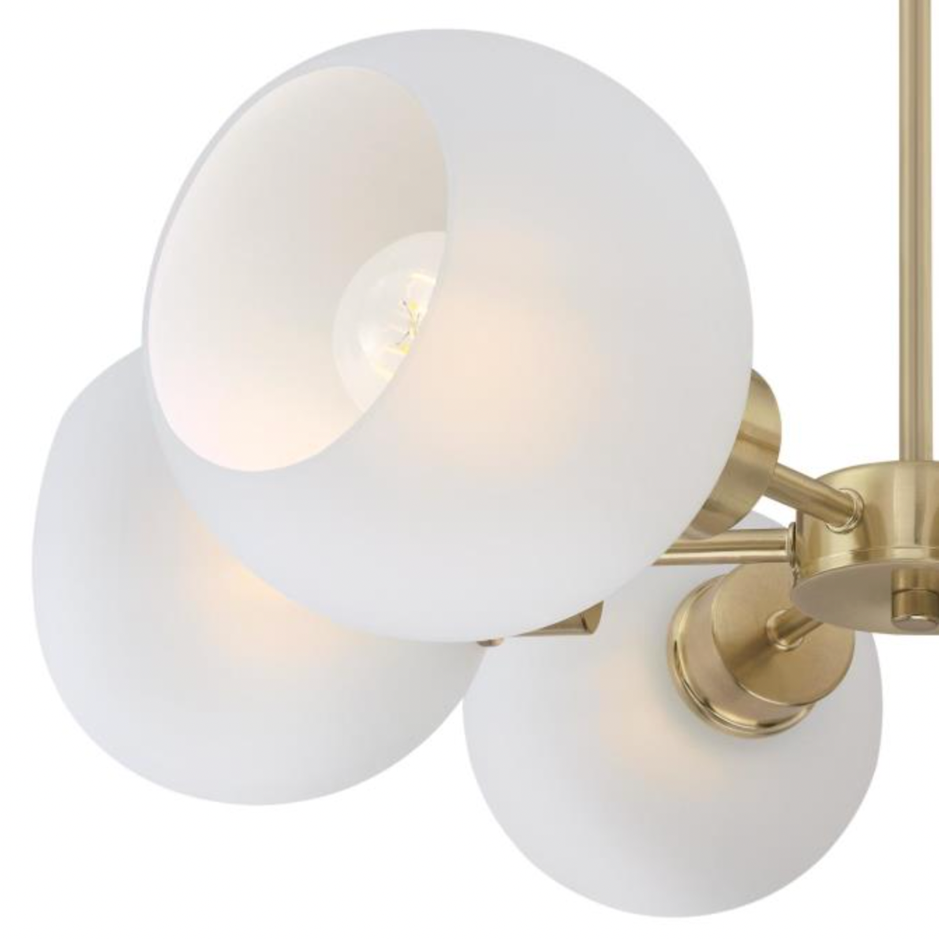 Dorney 3-Light Modern Brass Sputnik Globe Chandelier by Westinghouse