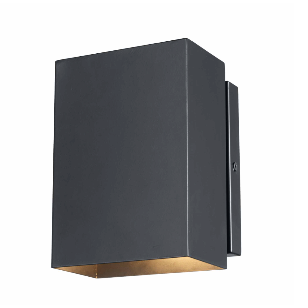 Matte Black Modern Exterior Downlight Rectangular Wall Sconce - Retro ...