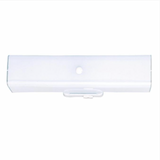 Retro 14" White Frosted Channel U-bend Glass 2-light Bath Sconce 