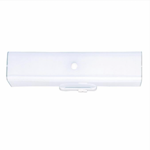 14" White Channel Glass Sconce