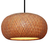 Large Rattan Ellipse Oval Woven Pendant Light 