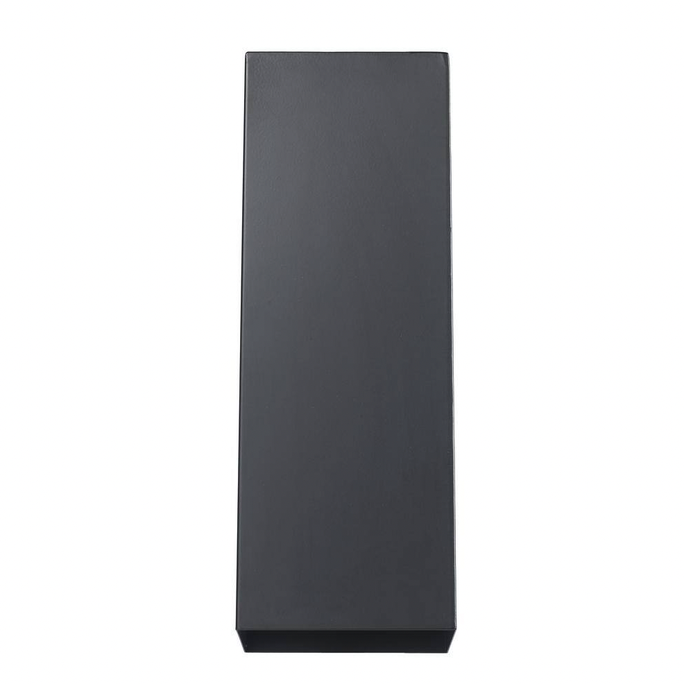 Matte Black Modern Up-Down Rectangular 1-Light Outdoor Wall Sconce Fixture