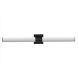 Ackerman 36" LED Linear Cylinder Vanity Wall Sconce in Satin Black or Brushed Nickel 