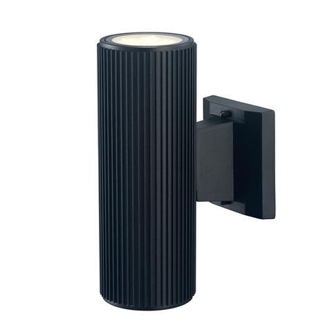 Lilly Small Ribbed LED Up-Down Cylinder Exterior Compact Pocket Wall Sconce
