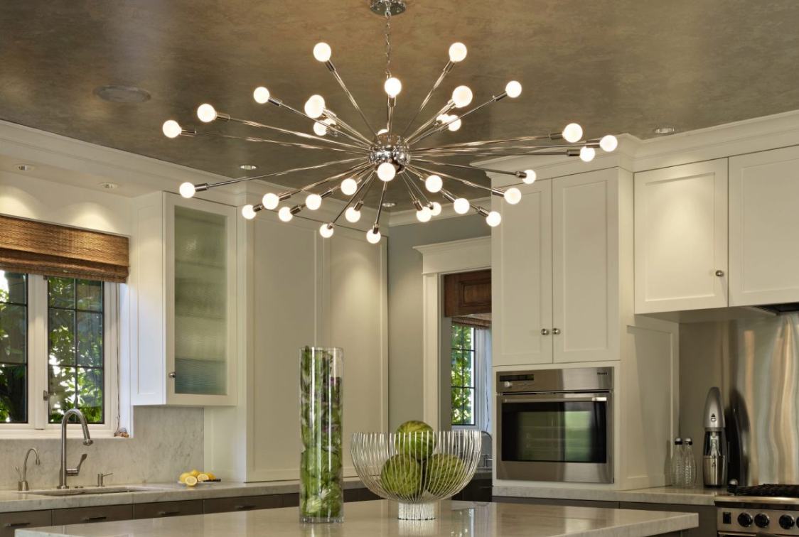 57" Sputnik Chandelier in Polished Chrome by Practical Props