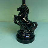 Vintage ceramic stallion horse accent table lamp