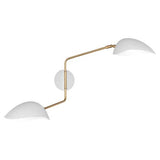 Rico Espinet Racer Double Wall Sconce - Modern Brass, Matte White, and Satin White