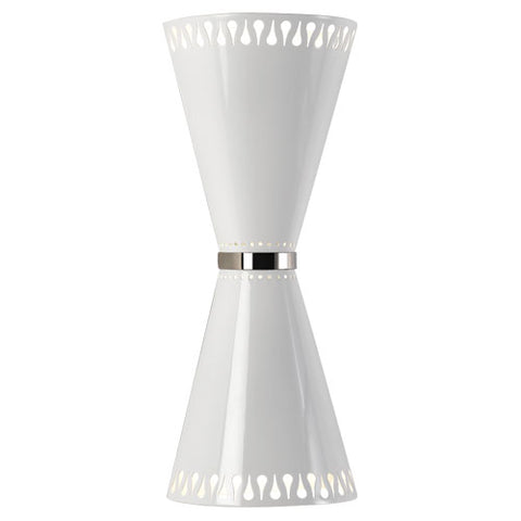 Havana Perforated Pinhole Bowtie Dual Cone Wall Sconce by Jonathan Adler