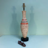 Vintage Mosaic Ceramic Orange and Turquoise Table Lamp