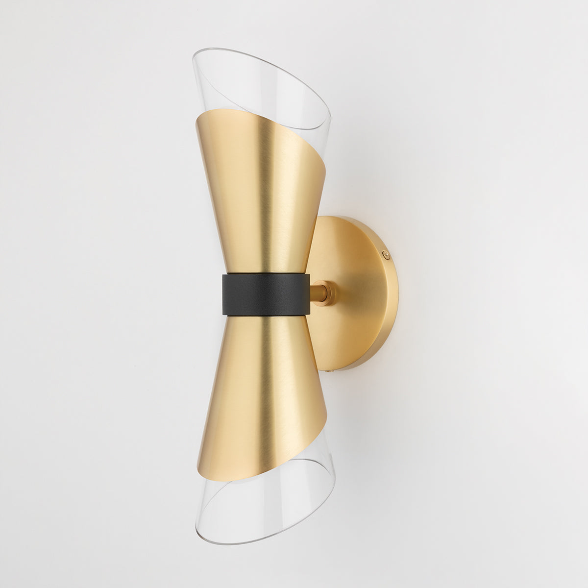 Angie 2-Light Wall Sconce in Modern Brass