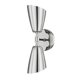 Kai 2-Light Wall Sconce in Polished Nickel