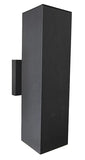 Modern Square Exterior Up Down Wall Sconce Black