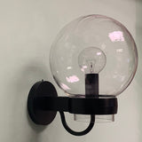 Vintage Exterior Modern Clear Globe Wall Sconce