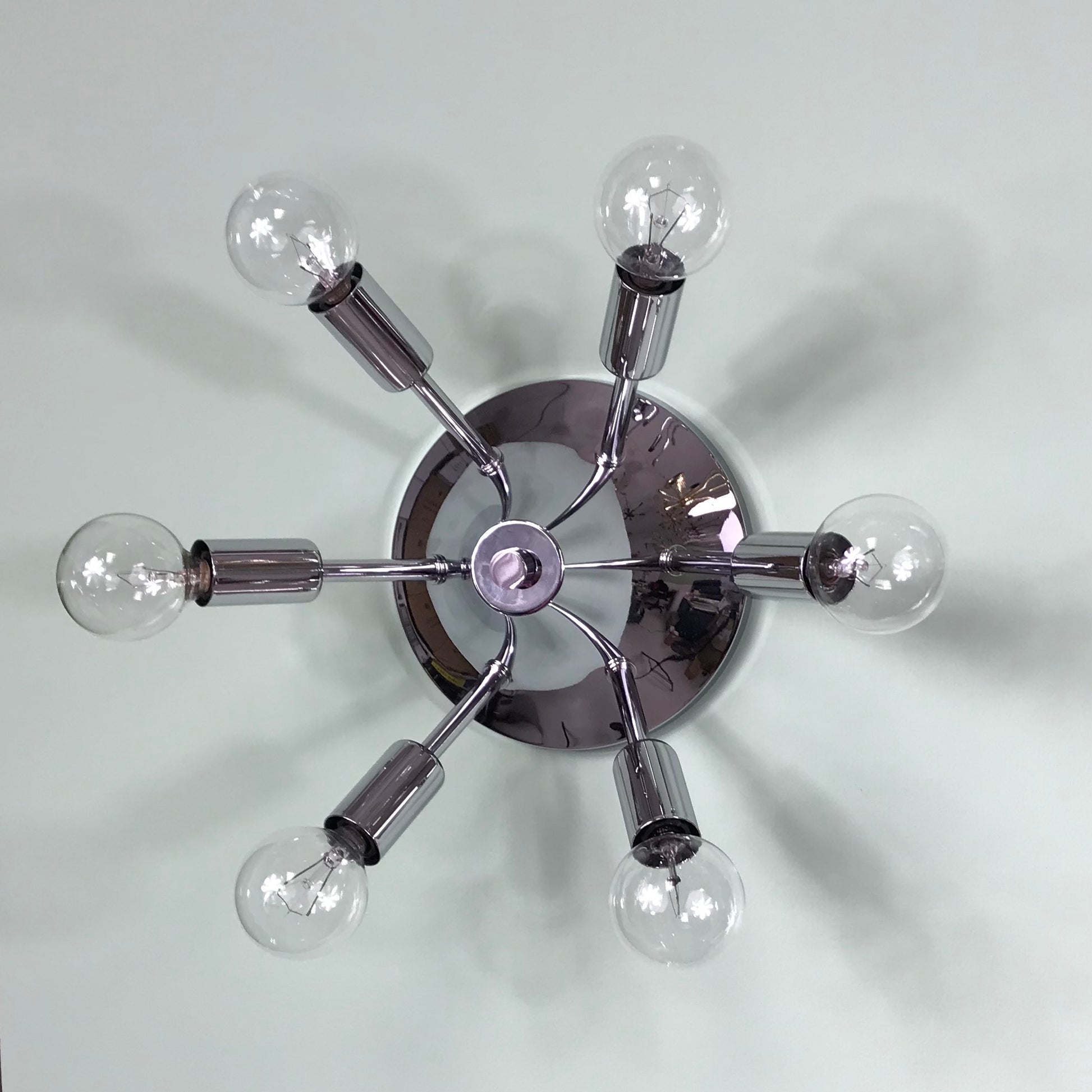 Grand Starlight Mid Century Modern Flush Mount Sputnik in Chrome