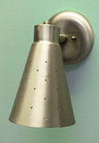 Single Swivel Pinhole Cone Interior Adjustable Wall Sconce Satin Brass