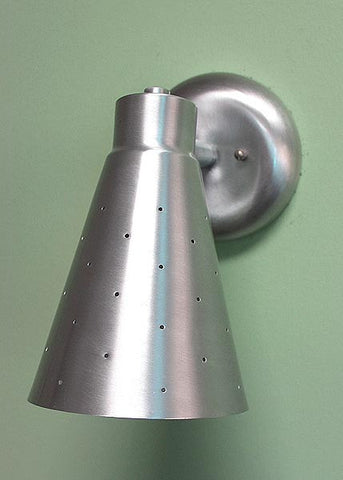 Single Swivel Pinhole Cone Interior Adjustable Wall Sconce Satin Aluminum