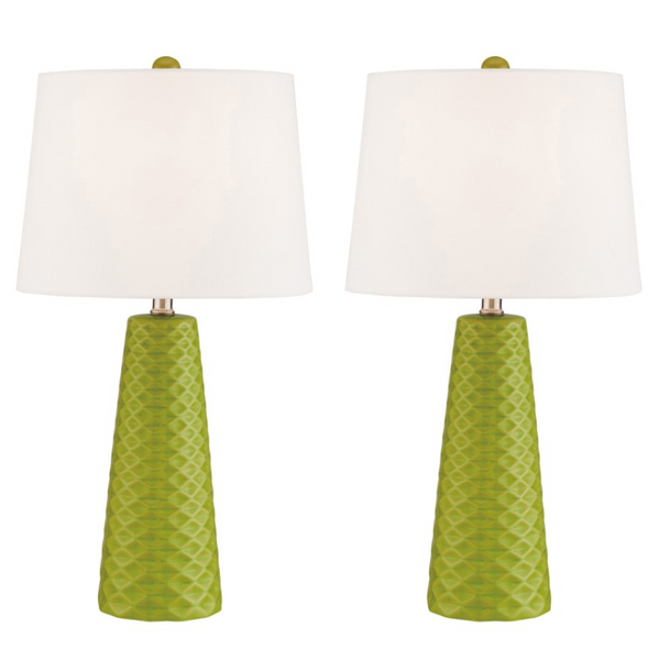 Pair of Avocado Table Lamps